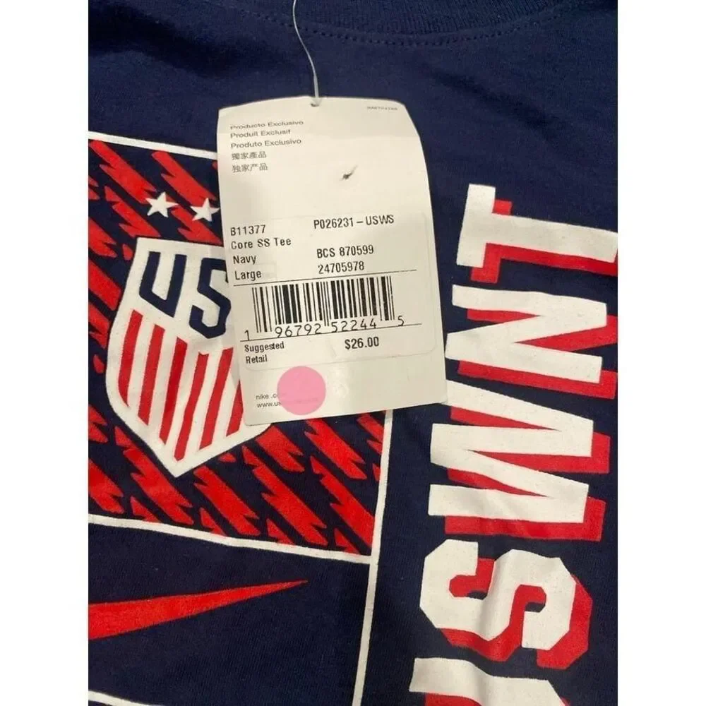 Nike Kids USWNT Core SS Tee Navy Blue US Soccer T-Shirt‎ B11377 Large